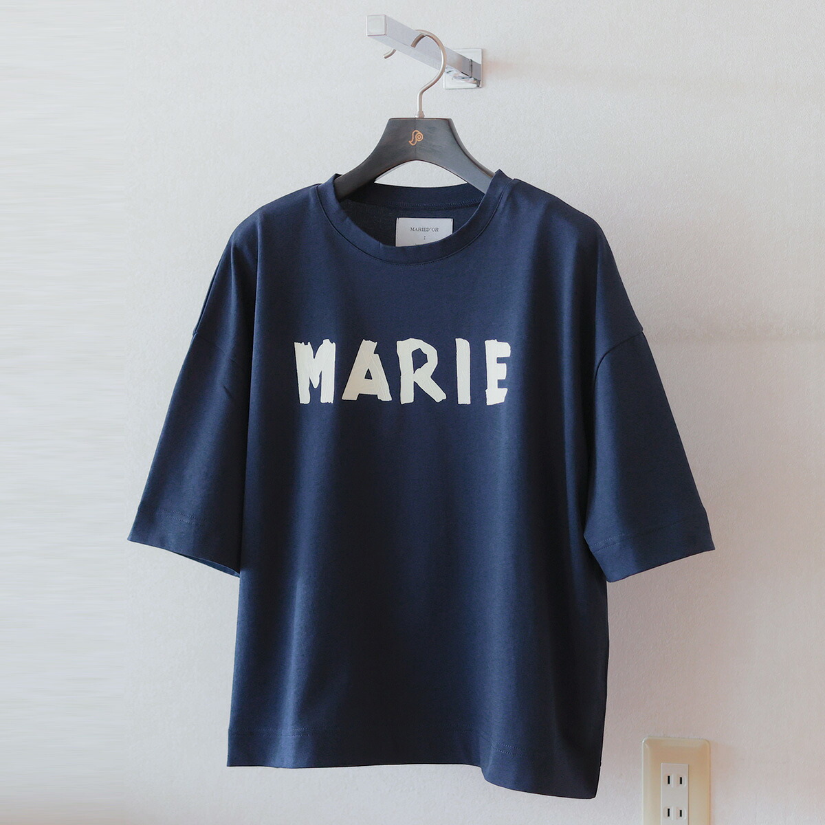 MARIED\u0027OR (マリードール) ハケ目タッチプリント ルーミーレタード Tee【 文芸評論社会的運動客体商いもの 】