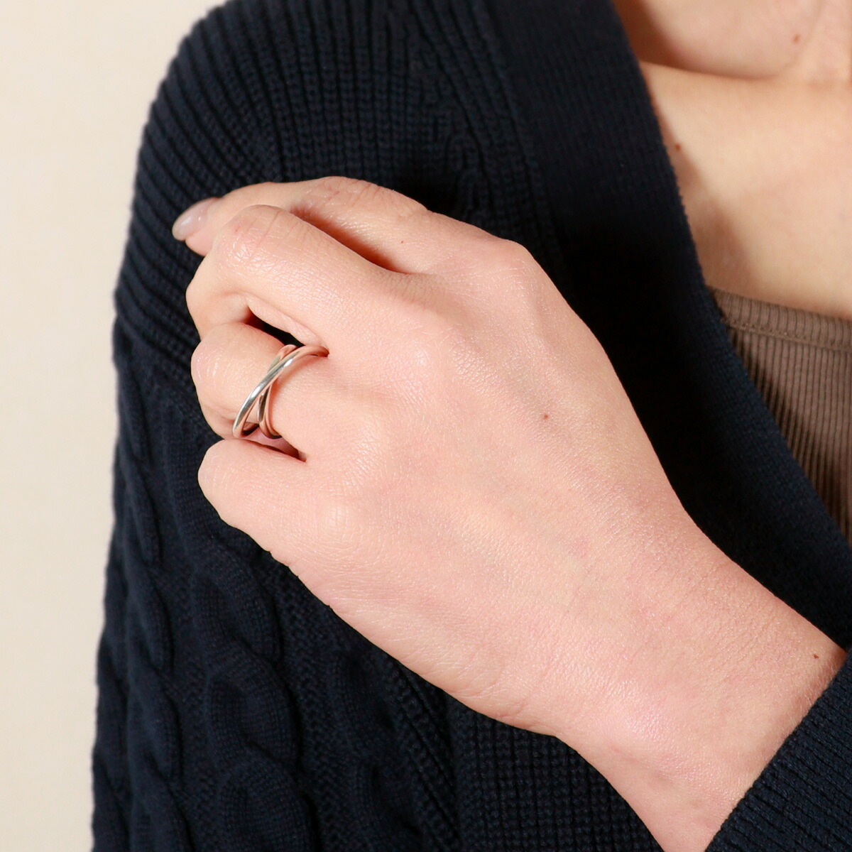 SYMPATHY OF SOUL Style （シンパシーオブソウルスタイル） Circle Cross Ring - Silver【 レビューキャンペーン対象商品 】