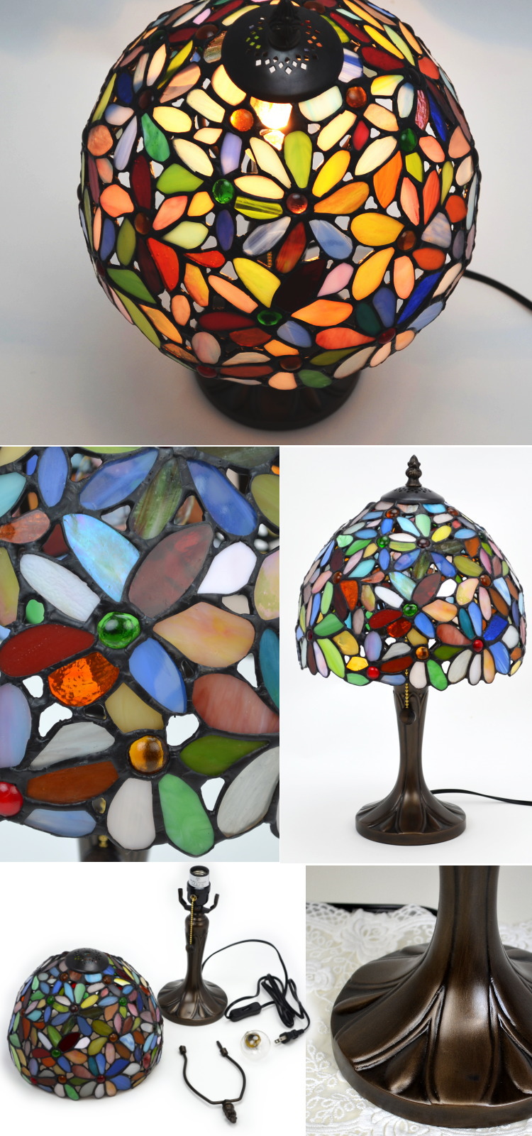 ステンドともし火 几ランプ ハナハナ 一本化間接電燈 ステンドグラスランプ アンティークランプ 卓上ランプ ティファニーランプ ステンドグラス 瓦灯 ステンドガラス 日よけ 土台 室内装飾 秀逸心持ち 洒落 築造祝い 既婚祝い インポート雑貨 Bairien Yamagata Jp