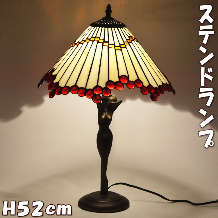 ステンドグラスランプ 女性像デザイン 楽天市場】ステンドグラスランプ テーブルランプ ブロンズ像風