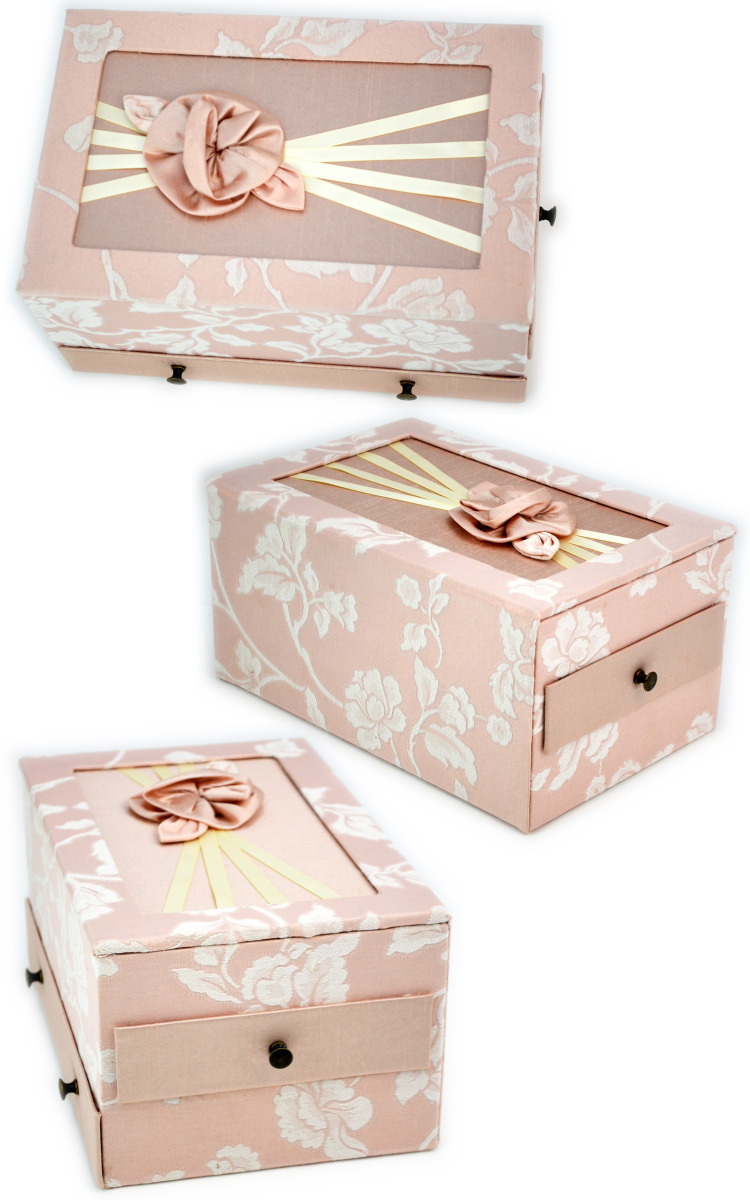 Seal限定商品 ジュエリーボックス ピンク Heirloom 薔薇 Jennifer Taylorジェニファーテイラー 布製 ローズ おしゃれ 可愛い ジュエリーケース 宝石箱 アクセサリーボックス アクセサリーケース 収納ボックス エレガント アンティーク風 クラシック インテリア