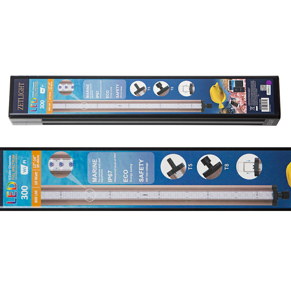 ＺＥＴＬＩＧＨＴ　ＬＥＤ　Ｌａｎｃｉａ２　Ｍａｒｉｎｅ　ＺＰ４０００&minus;３００Ｍ　３０～４０ｃｍ水槽　海水用　防水式｜plantstech店 10,437円
