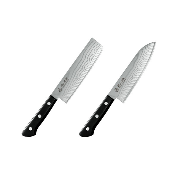 燕人の匠 ETK-3000 霞流し 三徳包丁 &菜切包丁 アウトドア レジャー キッチン用品 家庭用品|ものうりばPlantz