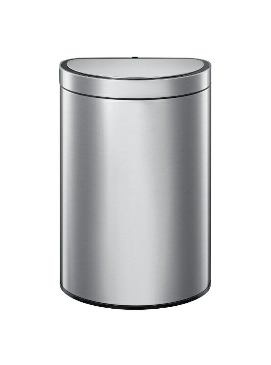 EKO ミラージュセミラウンドセンサービン 45L ダークステンレススチール 自動開封センサー付き ゴミ箱 ダストボックス キッチン 台所 新居 引越し インテリア オシャレ シンプル | ごみ箱 ごみばこ ゴミ入れ ごみ入れ くず入れ リビング