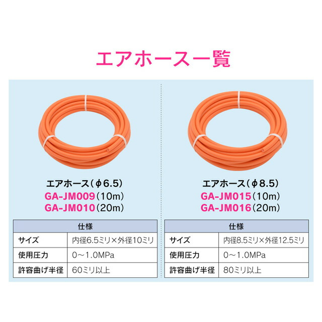 SK11 エアホース セーフティソフト 内径8mm×外径12.5mm 10m SAZ-810