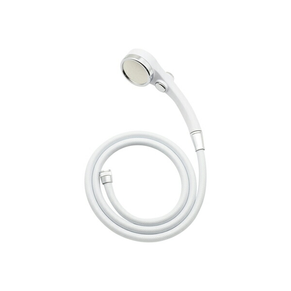 ワイドシルキー ストップ シャワーヘッドホースのセット 節水 大型 シャワー穴0.3mm 肌触り&浴び心地 やわらか ホワイト 賃貸 マンション アパート ハイツ ホテル ジム プール リフォーム 工具不要 GA-FH031 GAONA ガオナ カクダイ