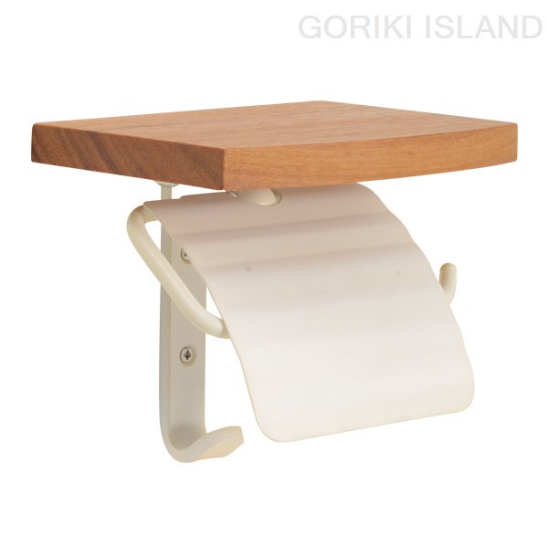 トイレットペーパーホルダー TPH ウッドシェルフ S WAB レトロ アンティーク 真鍮金具 GORIKIISLAND(ゴーリキアイランド)|ものうりばPlantz
