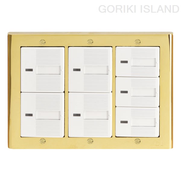 スイッチプレート PC 03 PVD レトロ アンティーク 真鍮金具 GORIKIISLAND(ゴーリキアイランド)