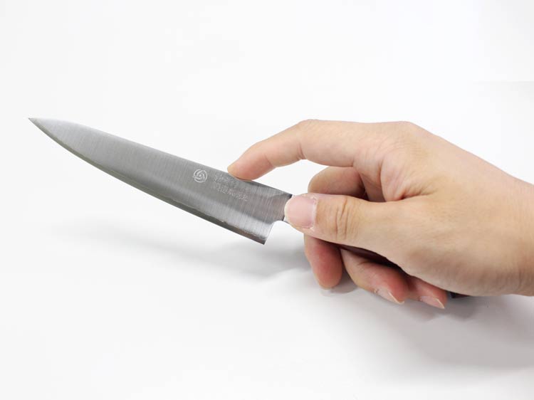 【高村刃物】鍔付スーパーゴールドワインレッド柄ツバ付口金付ペティナイフ150mm『有料お名前入れ対応』【粉末ステンハイス鋼両刃/果物ナイフ/本割込包丁/合羽橋かっぱ橋/高硬度/高靭性/高耐磨耗性/鍛造/越前打刃物/武生R2ハイス】【送料無料】
