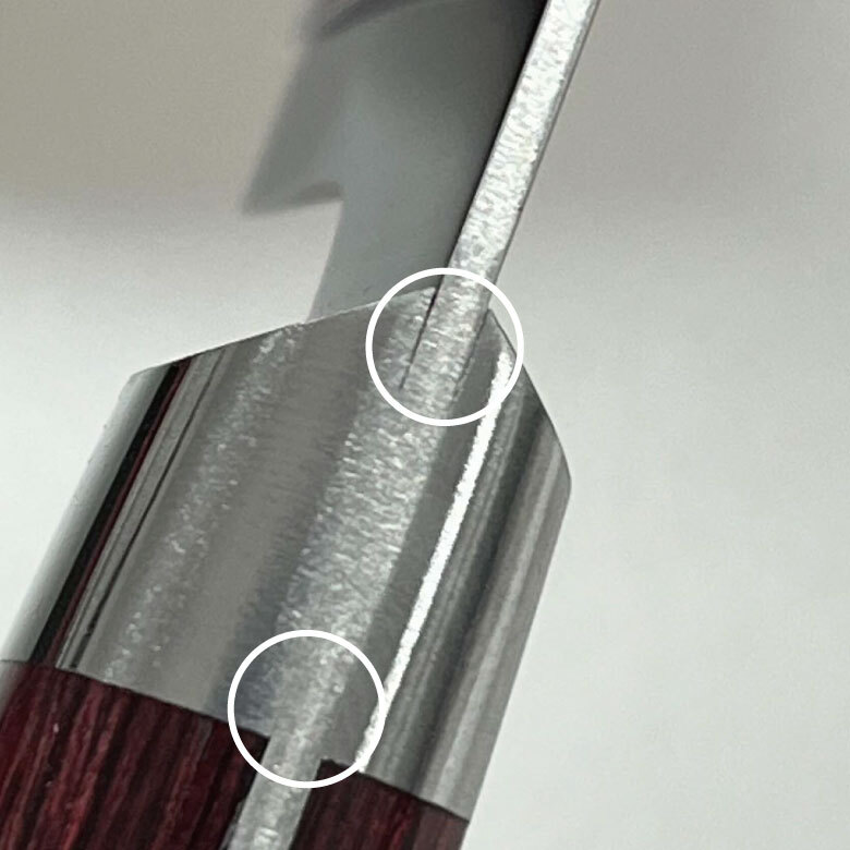 【高村刃物】鍔付スーパーゴールドワインレッド柄ツバ付口金付ペティナイフ150mm『有料お名前入れ対応』【粉末ステンハイス鋼両刃/果物ナイフ/本割込包丁/合羽橋かっぱ橋/高硬度/高靭性/高耐磨耗性/鍛造/越前打刃物/武生R2ハイス】【送料無料】