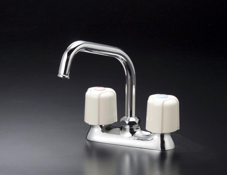 楽天市場】[ポイント最大15倍] KVK K112 二口吐水口回転形水栓 給水栓