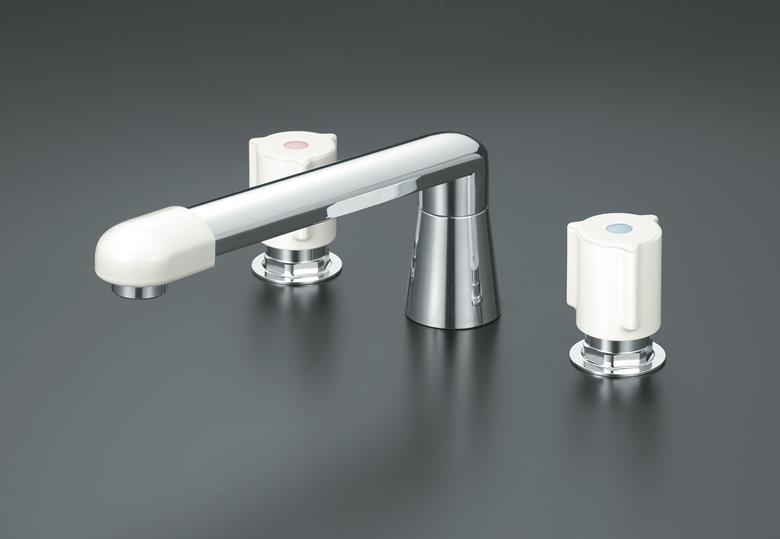 楽天市場】[ポイント最大15倍] KVK K112 二口吐水口回転形水栓 給水栓