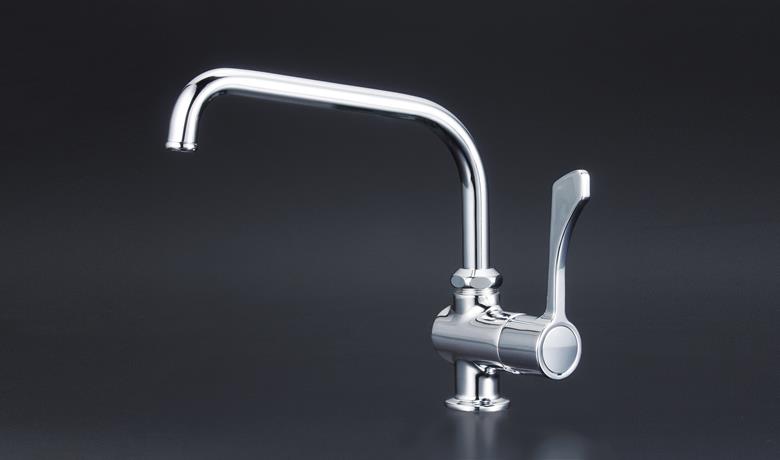水栓 ワンタッチハンドル付立型 自在水栓 K1802 KVK