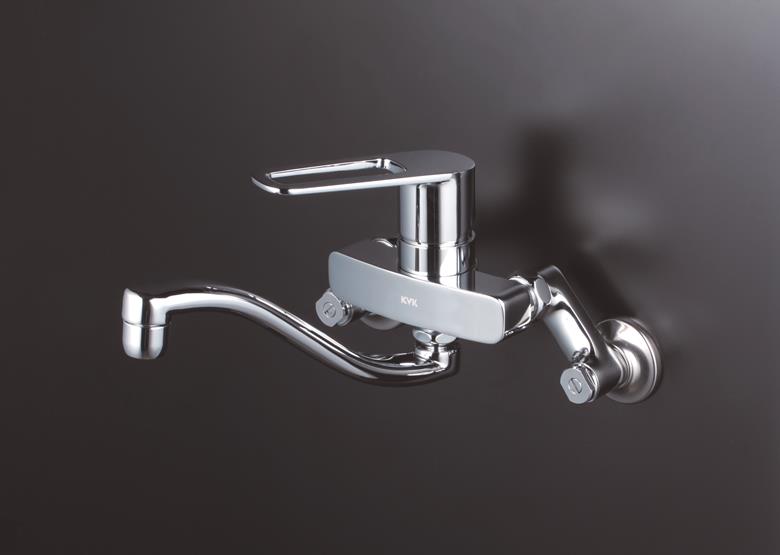 水栓 シングルレバー混合栓 MSK110KRUT KVK