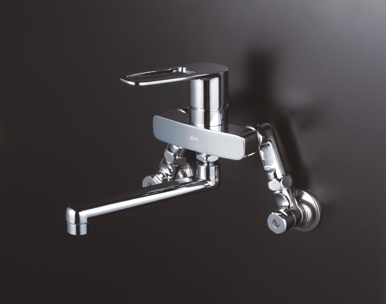 水栓 シングル混合栓 ソケット100mm MSK110KEST KVK