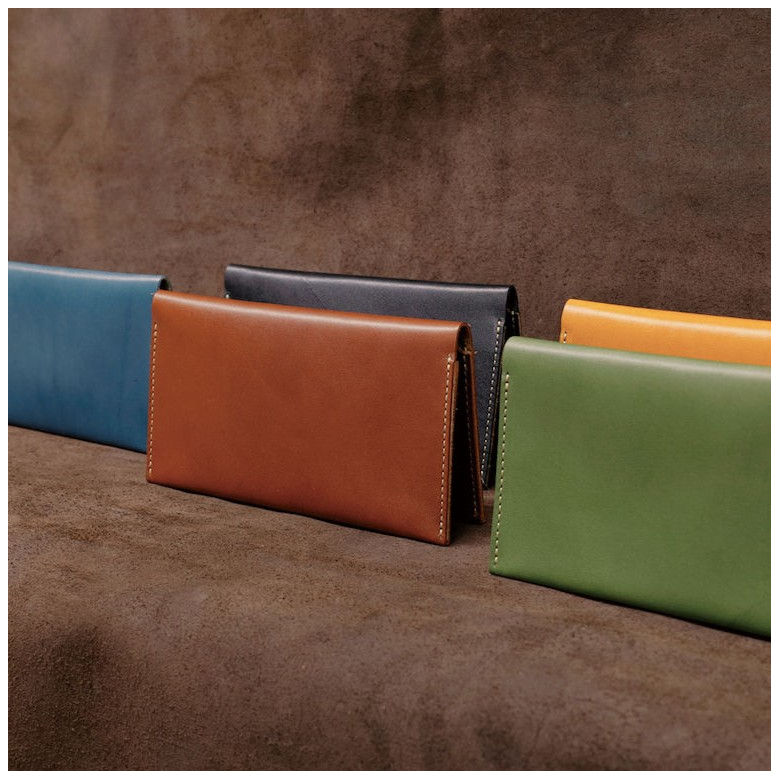 SLOWER PEBBLE ぺブル ロングカードウォレット サイン [BLACK][BROWN][CAMEL][GREEN][NAVY] 日本製 財布 ウォレット カードホルダー カード入れ TRI｜ものうりばPlantz