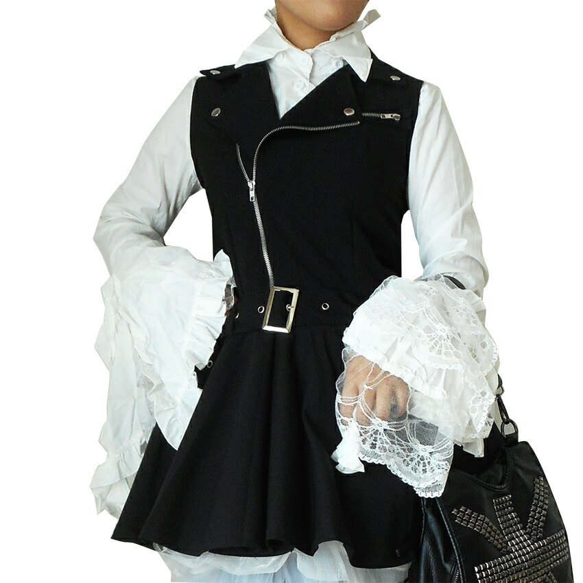 楽天市場 送料無料 バンギャル ワンピース ライダース 50年代ロックスタイル ロカビリー十二階堂ふみ子襟 カラー カッコいい かわいい ノースリーブ 60年代 原宿系 バンド ステージ衣装 ライブ V系 ヴィジュアル Babymetal プラスチカネットショップ