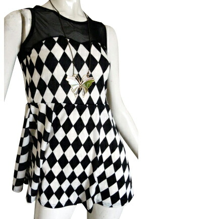 楽天市場 ワンピース シースルー 白黒 レトロ デイジー ダイヤ柄 おしゃれ かわいい セクシー アナウンサー タンクトップ メッシュ ノースリーブ 透け感 ゴスロリ 原宿系 別頁商品と併せ買いで送料無料 プラスチカネットショップ