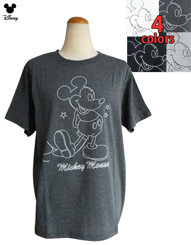 楽天市場 送料無料 激安 ミッキーマウス Tシャツ ディズニー Disney 半袖 カットソー レディース メンズ ペアルック 双子コーデ 男女兼用 かわいい ゆったり ビッグサイズ Tdl 春夏 クラシックミッキー ステッチ プラスチカネットショップ