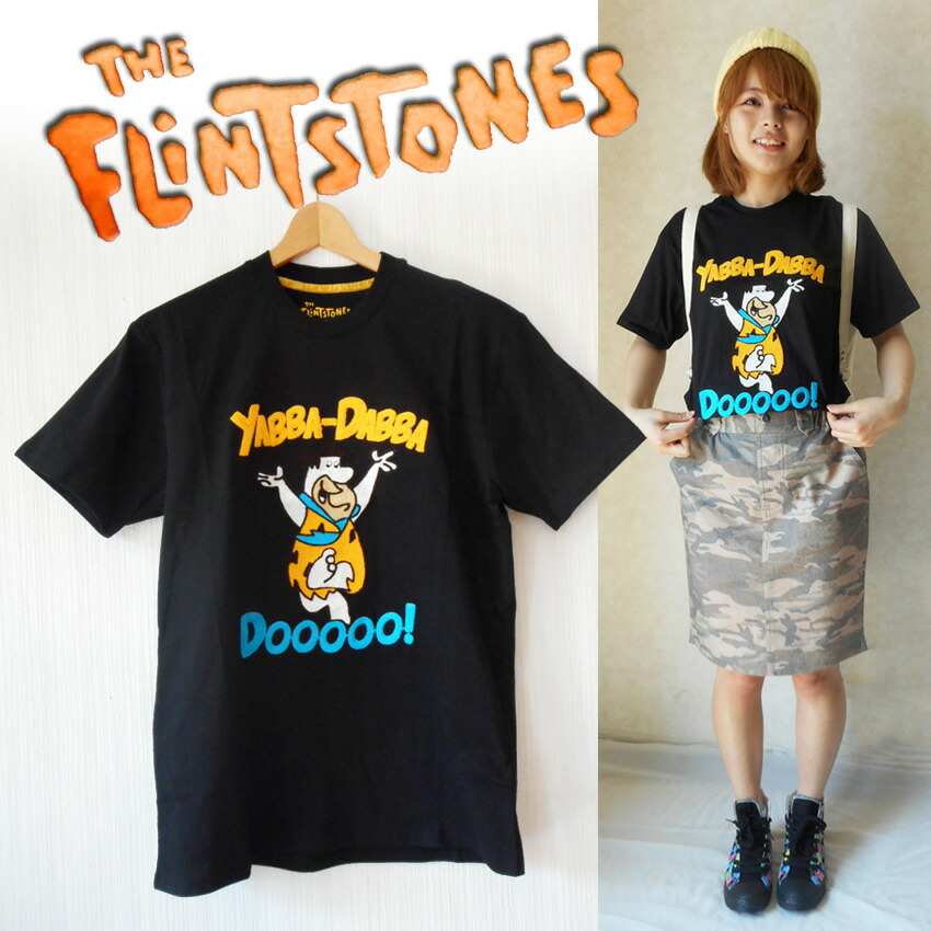 楽天市場 Tシャツ フリントストーン 原始家族 男女兼用 Flintstones 凸凹 刺繍 アメコミ キャラクター ハンナバーベラ 日本未発売 激レア デッドストック トムとジェリー ほのぼのレイク プラスチカネットショップ