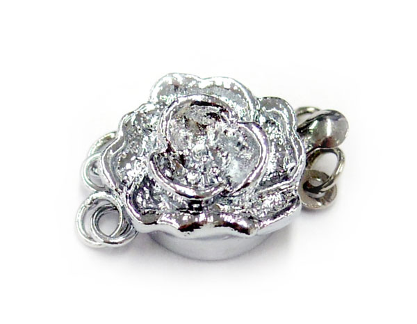 楽天市場】1個～ ネックレスクラスプ 花型 留め具 13mm 留め金具