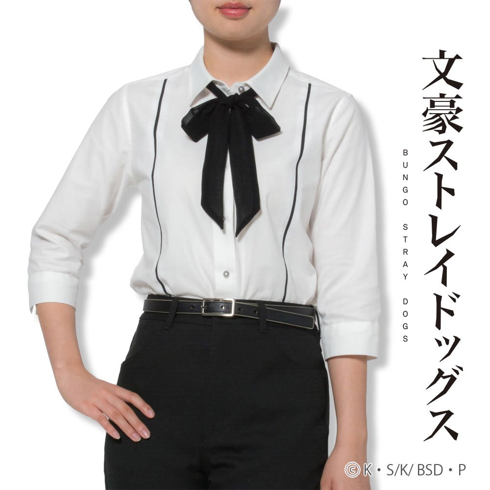 文豪ストレイドッグス　太宰治　中原中也　メンズカジュアルシャツ　ネクタイ　セット 文豪ストレイドッグス 太宰治 中原中也 メンズカジュアルシャツ