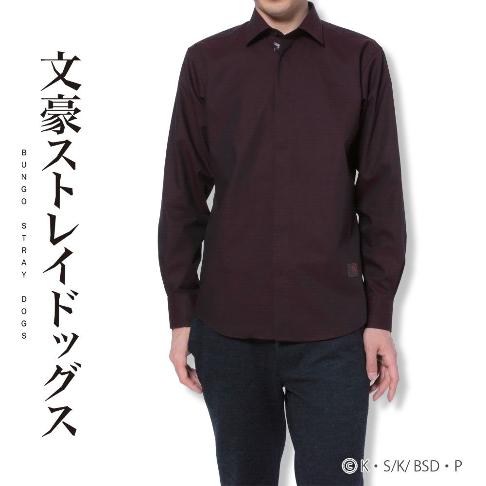 文豪ストレイドッグス　太宰治　中原中也　メンズカジュアルシャツ　ネクタイ　セット eosd01-05.jpg