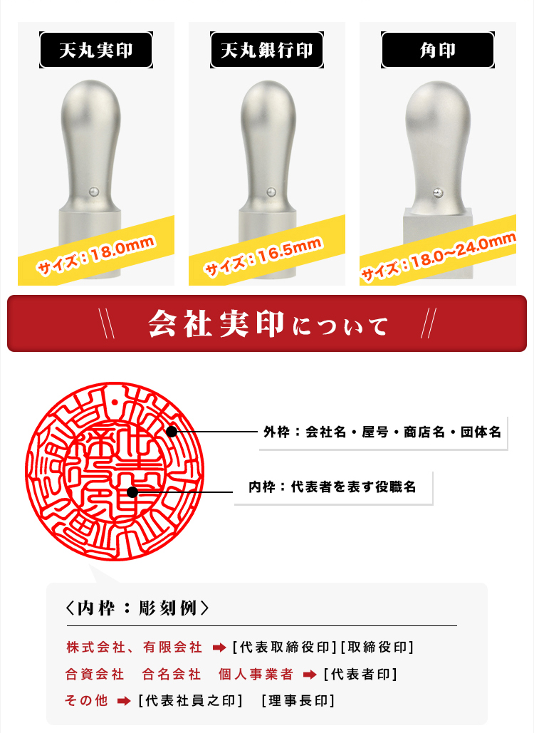 94%OFF!】 印鑑 チタン法人印鑑3本セット 法人印鑑 会社印鑑 代表者印 銀行之印 角印 会社 宅急便発送 fucoa.cl