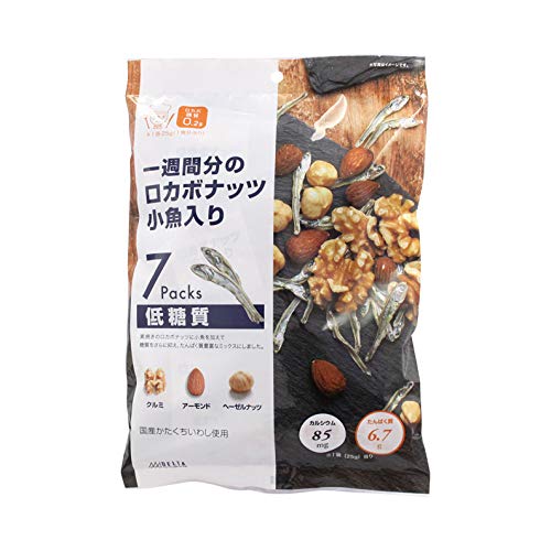 ミックスナッツ 低糖質スイーツ お菓子 小魚入り 10個セット 7袋入 低糖質 プラチナｓｈｏｐロカボナッツシリーズから 小魚入り が登場 ナッツ ナッツ ロカボナッツ 10個セット 小魚 ロカボ １食当りの糖質をさらに抑えました ダイエット 175g 小魚 当店