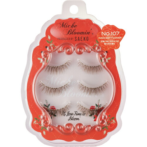 楽天市場 ミッシュブルーミン アイラッシュ Saekoプロデュースライン No 107 イノセントフラワー 3ペア つけまつげ ナチュラル つけまつ毛 つけまつげ 自然 紗栄子 Saeko サエコ プロデュース ライン 4個までメール便送料無料 プラチナｓｈｏｐ