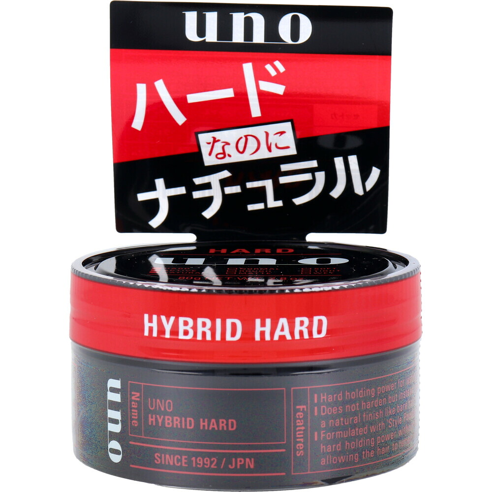 UNO(ウーノ) ハイブリッドハード f 整髪料 80g メンズ　ヘアセット　 キープ　UV　ウォータープルーフ ナチュラル