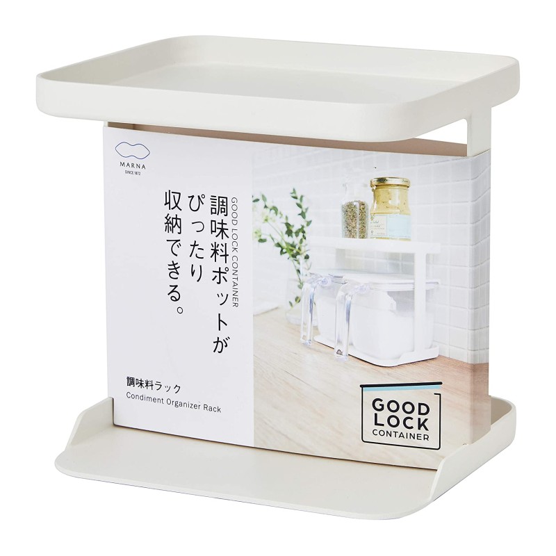 楽天市場 次回4月下旬頃入荷予定 マーナ 調味料ラック 1個 K749w キッチン収納 冷蔵庫収納 スパイスラック 調味料入れ おしゃれ キッチン 収納 保存容器 砂糖 塩 ラック ポット 小麦粉 片栗粉 調味料収納 スパイスボックス プラチナｓｈｏｐ