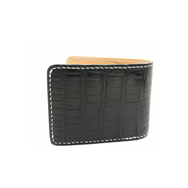 BWL クロコダイルブラックレザー長財布 クロコダイル 本革 長財布 腹ワニ 牛革 [lc003] | 本革レザー