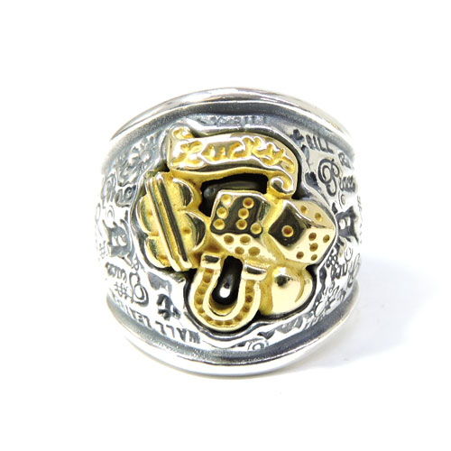 激レア！ビルウォールレザー ファック グラフィティ スペーサー リング GOLD 激レア！ビルウォールレザー ファック グラフィティ スペーサー リング