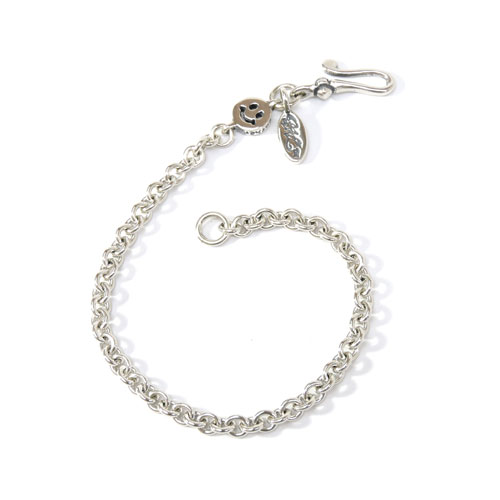 【BWL】Bill Wall Leather ビルウォールレザー Round Chain Link Bracelet チャーム付き　ラウンドチェーンブレスレット　スカル　ハート　ハッピーフェイス　クロス　FDL