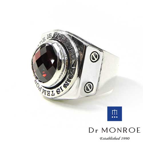 ドクターモンロー Dr MONROE シルバー アクセサリー シルバーメンズリング FC-137SE-SV2/ガーネット