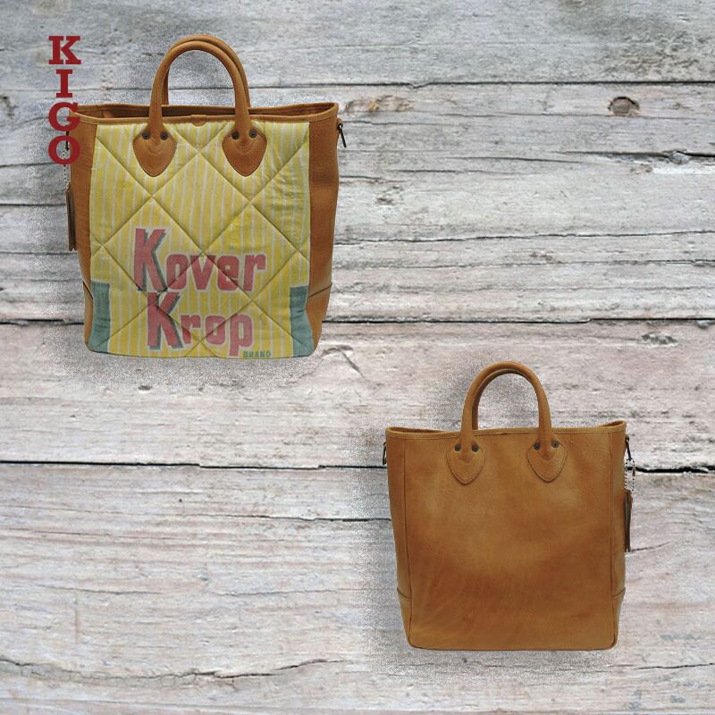 トートバッグ 2Way 一点物 KIGO ビンテージ ONE of a kind 肩掛け ショルダーベルト付き Fieldworker's Tote