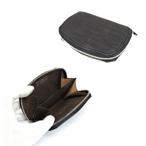マニフォールド MANIFOLD 財布 馬ヌメ 馬ヌメ皮革 ピット鞣し 新喜皮革 ROUND FASTENER CARD CASE MW-12SE-BKV BLACK VINTAGE アザラシ カードケース カード ミニ財布 ファスナー マルチケース ミニ財布 財布 Seal Leather