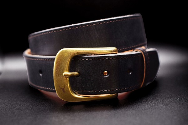 ブライドルレザー 国産 35粍 編み目 胴締め 本革 TS Co. Stitch Belt 35