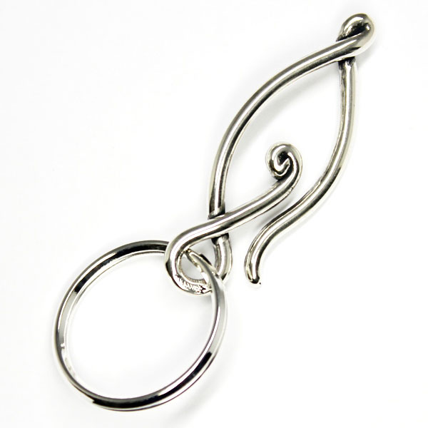 【VASSER】バッサー＜/br＞送料無料　Small Ruins Eye Key Chain Short (スモールルインズアイキーチェーン ショート ) Silver/スモールフックタイプ/キーチェーン/シルバー/シンプル/メンズ