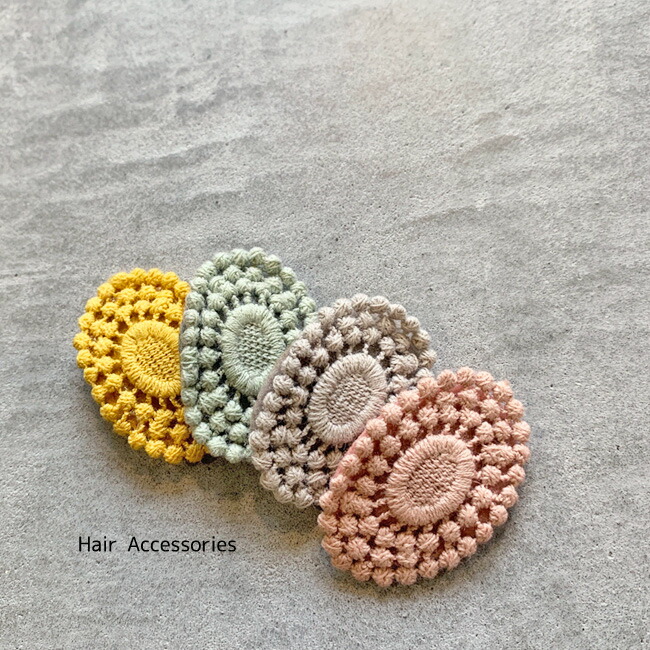 レース編み パッチンピン 1個 単品 ヘアピン クリップ ベビー キッズ アクセサリー ヘアアクセ Lace Clip
