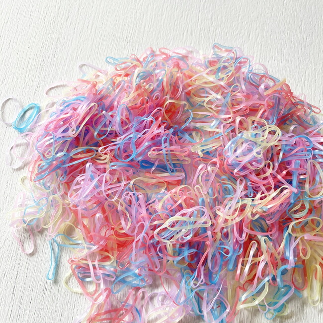 からまないゴムシリコンゴム900本入り15mmベビー赤ちゃんヘアゴムシリコンゴムベビー用RubberBands