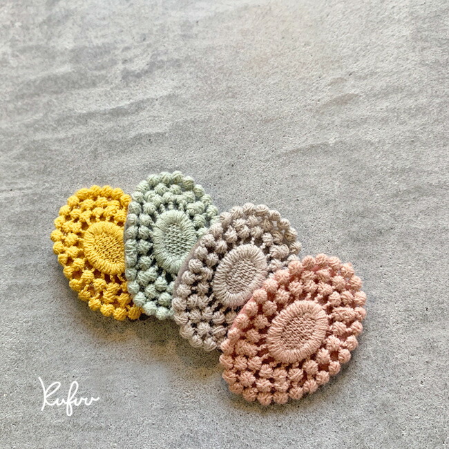 楽天市場 レース編み パッチンピン オーバル ヘアピン クリップ ベビー キッズ アクセサリー ヘアアクセ Lace Clips Kufuu