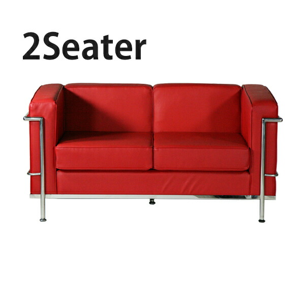 楽天市場】コルビジェLC2 グランコンフォール2人用ソファ 赤本革(送料A