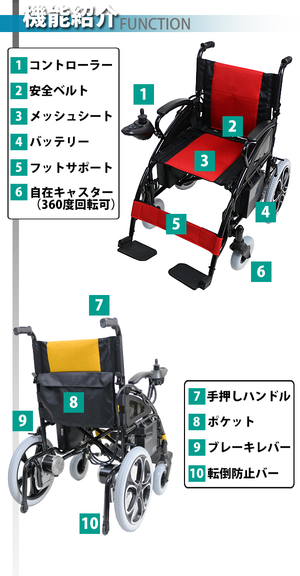 送料無料 新品 電動車椅子 選べるカラー 電動車いす 電動カート 電動