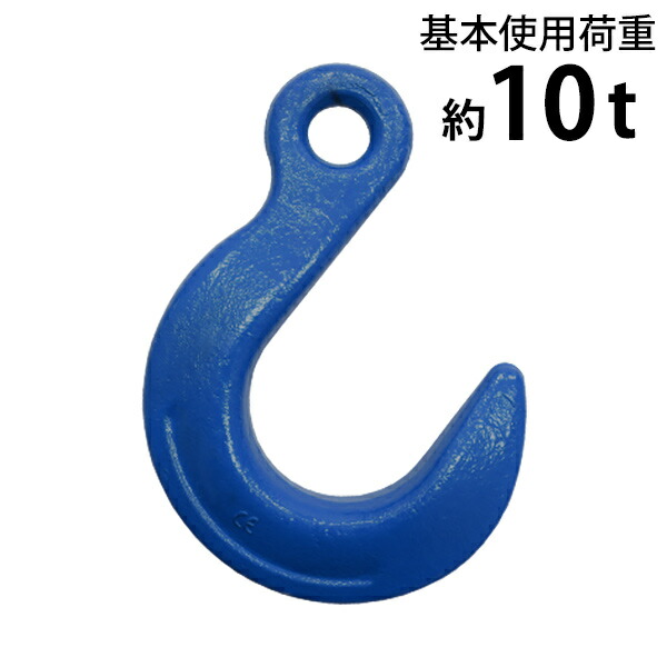 貨物輸送無料 アイフック 当て嵌める掛け目約10t 約10000kg G100 鍛える ハイグレードモデル ラッチなし 引っかかり 吊り具 ファンドリーフック ファンドリフック アイタイプ 掛け目引っかかり 吊り引っかかり チェーンスリング 金具 導線 荷縄 チェーン店 起重機 吊り上げ 持っていく 青 ehook10tg100b