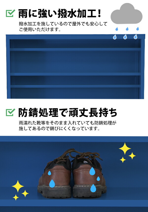 送料無料ロッカーおしゃれスチールシューズボックス20人用幅広5段タイプオープンタイプ青棚板付き扉なし1列5段UVカット撥水防錆頑丈シューズロッカーシューズラックスリム更衣ロッカー靴箱下駄箱棚物置屋外中棚運動場プールブルーsy2020bbl