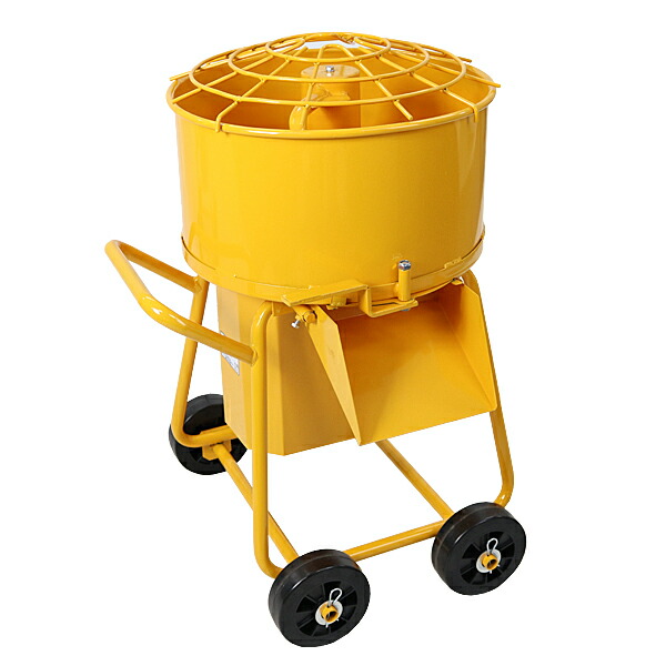 送料無料 モルタルミキサー 黄 混合量35L ドラム容量50L 電動 ミニミキサー 100Vモーター ミニモルタルミキサー 電動ミキサー 混練ミキサー 混練機 攪拌機 かくはん機 電動モルタルミキサー コンクリート モルタル 堆肥 肥料 飼料 ミキサー 攪拌 混錬 イエロー mmixerdc50y