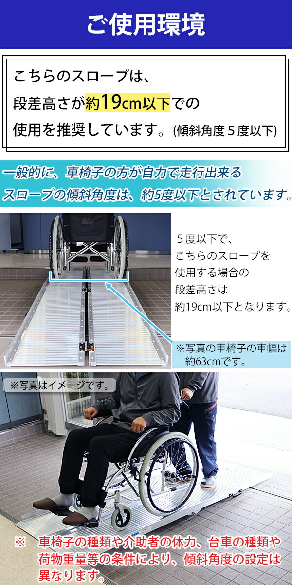 送料無料 アルミスロープ 組立不要 幅約72 5cm 介護用品 スロープ スロープ長さ約214cm 完成品 工事不要 耐荷重約270kg 車椅子用 脱輪防止