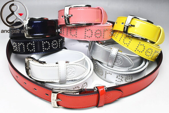 楽天市場】and per se アンパスィ レディース ゴルフ ベルト ロゴ